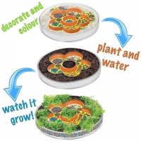Set gradinarit, RMS, Gradina de Chia forma de floare, colorabila, multicolor, pentru 6 ani si peste, R05-0388